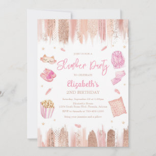 Sleepover Slumber Party Birthday Invitation