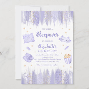 Sleepover Slumber Party Birthday Invitation
