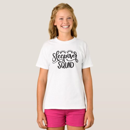 Sleepover Squad Girls T_Shirt