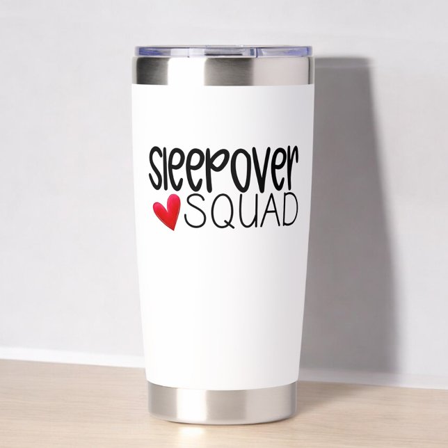 Sleepover Squad Heart Party Favor Custom Insulated Tumbler (Creator Uploaded)