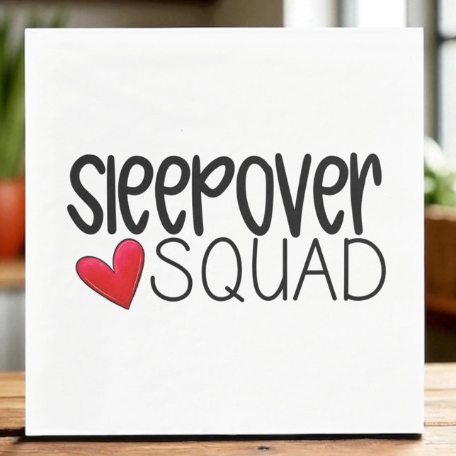 Sleepover Squad Heart Party  Napkins (Creator Uploaded)