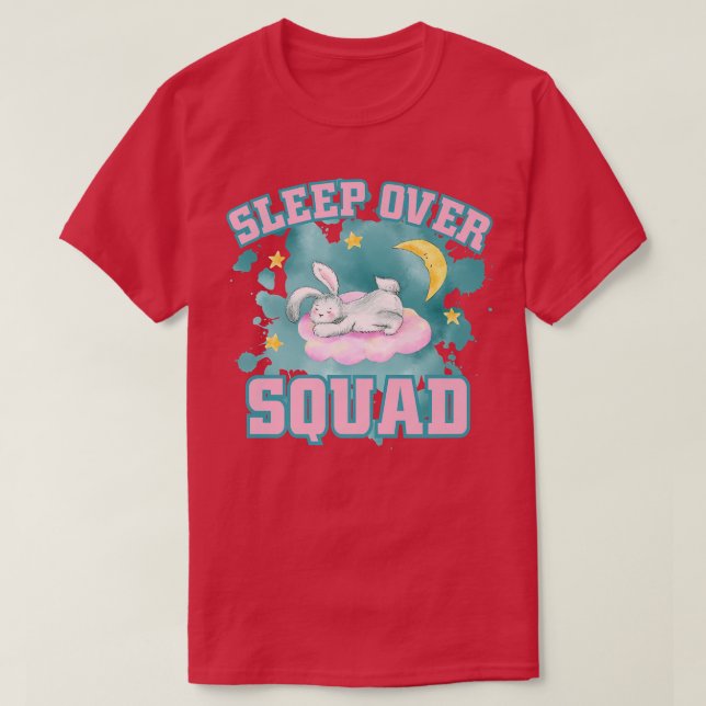 Sleepover Squad Pajama Top Cute Bunny  (Design Front)