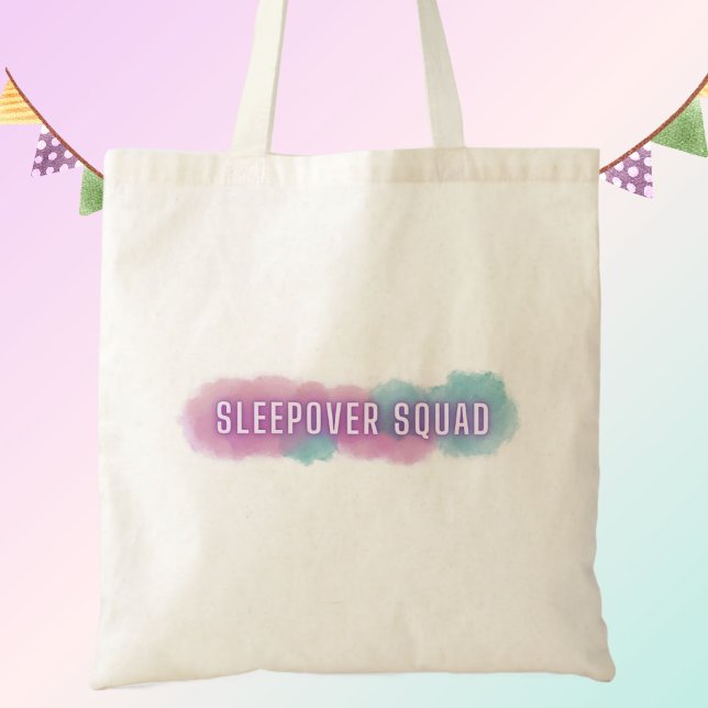 Sleepover Squad | Pretty pastel party favor  Tote Bag (Creator Uploaded)