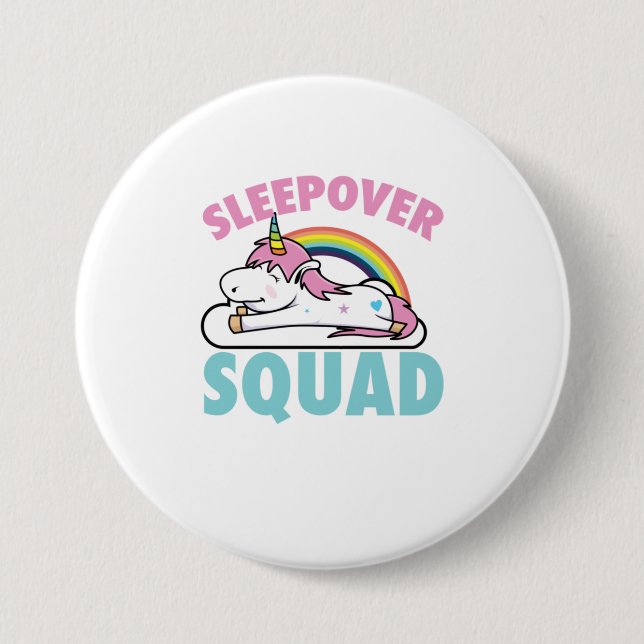 Sleepover Squad Rainbow Magical Overnight Un Button (Front)