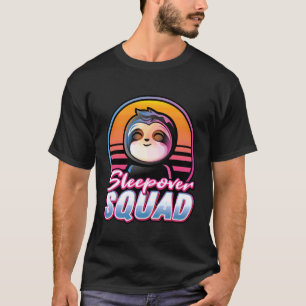 Sleepover Squad Slumber Party Overnight Sloth Paja T-Shirt