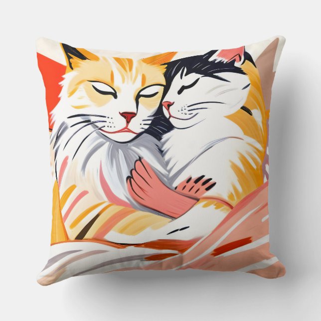 Sleepover Throw Pillow (Back)