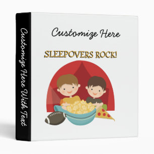 Sleepovers Rock 3 Ring Binder