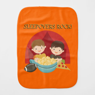 Sleepovers Rock Baby Burp Cloth