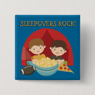 Sleepovers Rock Button