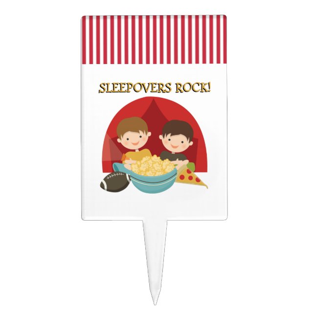Sleepovers Rock Cake Topper (Front)