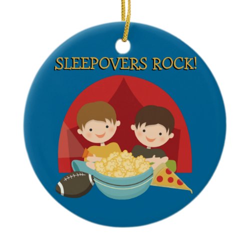 Sleepovers Rock Ceramic Ornament