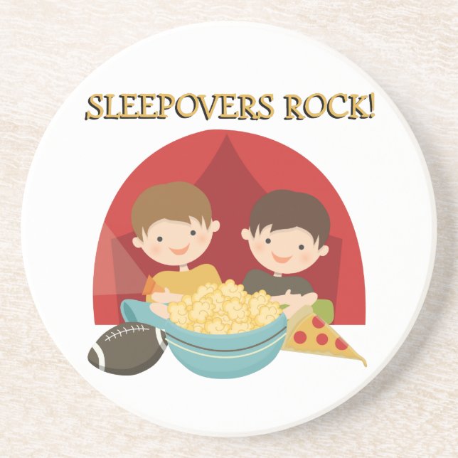 Sleepovers Rock Drink Coaster (Front)