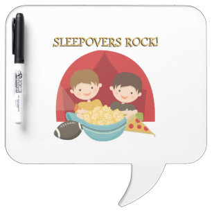 Sleepovers Rock Dry Erase Board