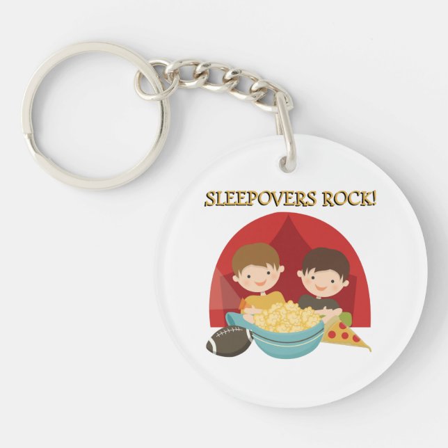Sleepovers Rock Keychain (Front)