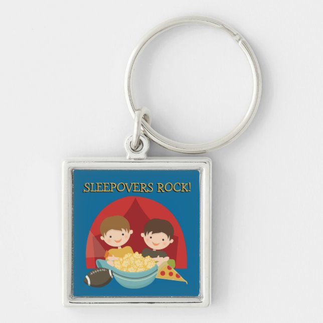 Sleepovers Rock Keychain (Front)