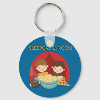 Sleepovers Rock Keychain