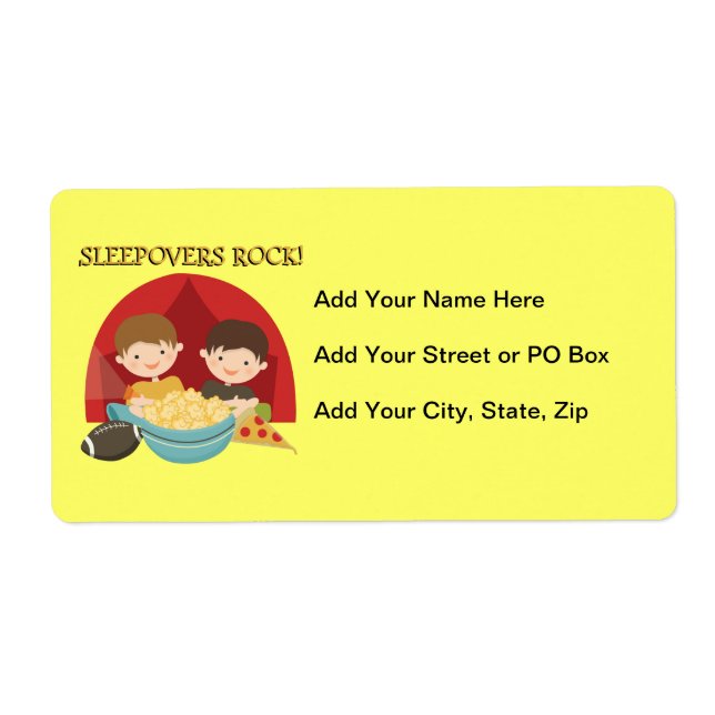 Sleepovers Rock Label (Front)