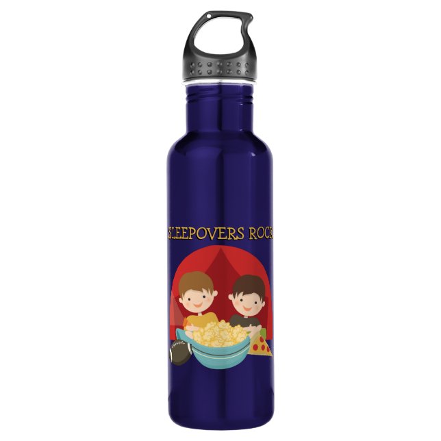 Sleepovers Rock Stainless Steel Water Bottle (Front)