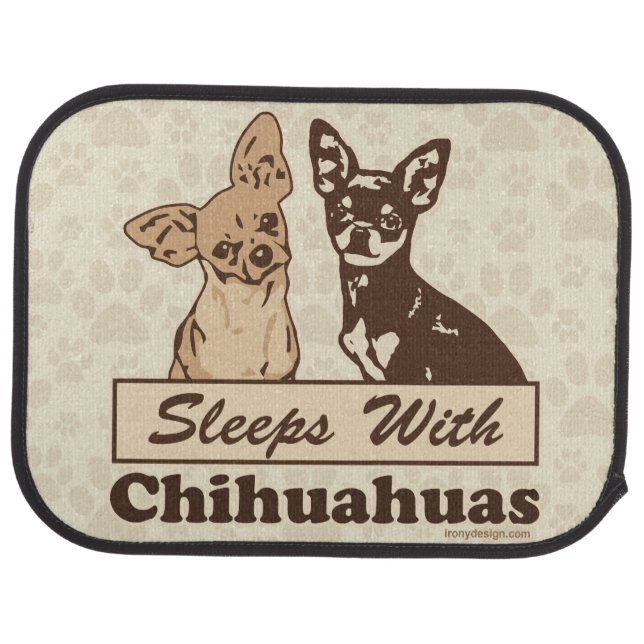 Sleeps With Chihuahuas Car Floor Mat (Rear)