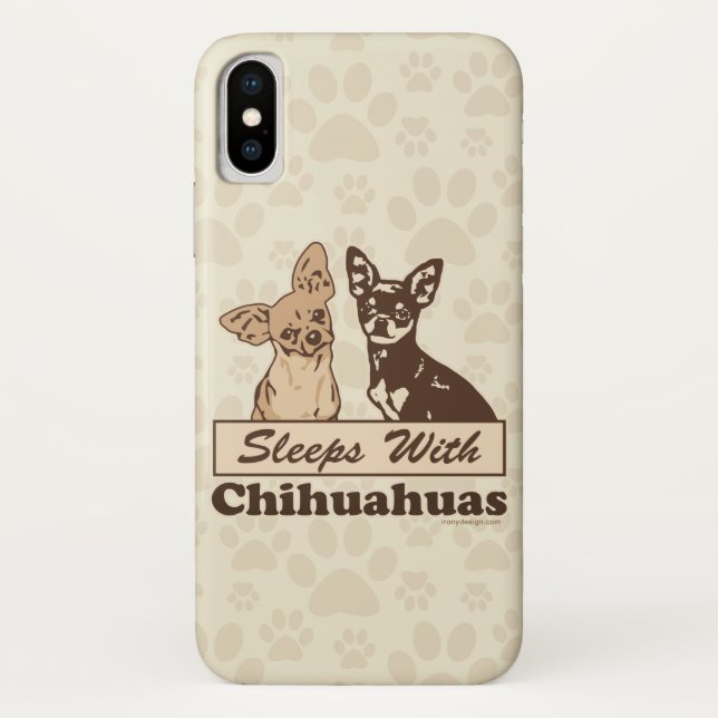 Sleeps With Chihuahuas Case-Mate iPhone Case (Back)