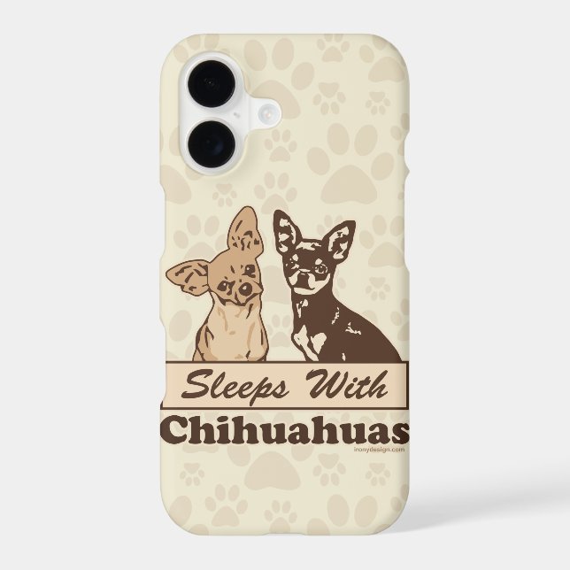 Sleeps With Chihuahuas Case-Mate iPhone Case (Back)