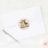 Sleeps With Chihuahuas Classic Round Sticker (Envelope)