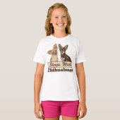 Sleeps With Chihuahuas Cute T-Shirt (Front Full)
