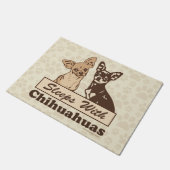 Sleeps With Chihuahuas Doormat (Angled)