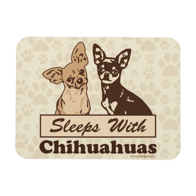 Sleeps With Chihuahuas Magnet (Horizontal)