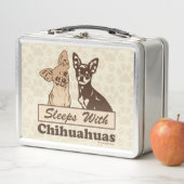Sleeps With Chihuahuas Metal Lunch Box (In Situ)