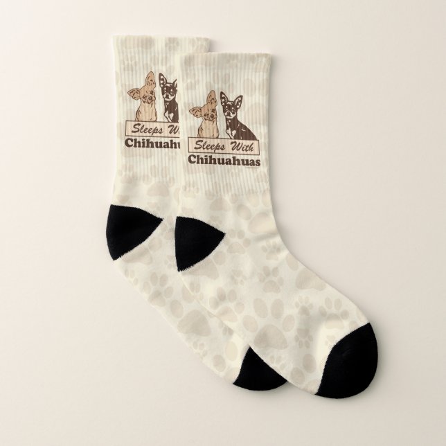 Sleeps With Chihuahuas Socks (Pair)