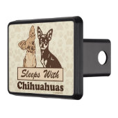 Sleeps With Chihuahuas Tow Hitch Cover (Left)
