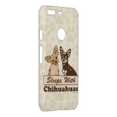 Sleeps With Chihuahuas Uncommon Google Pixel Case (Back/Right)