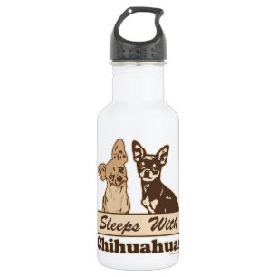 Sleeps With Chihuahuas Water Bottle