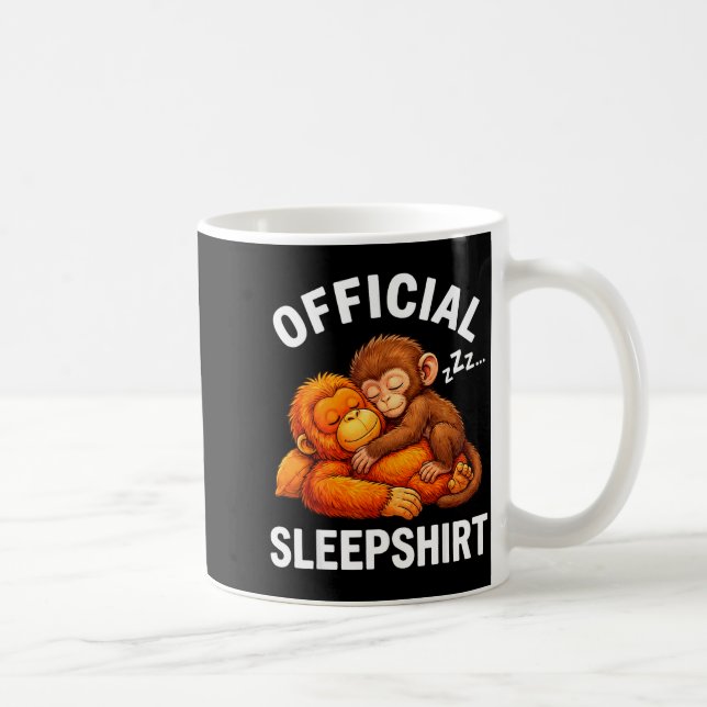 Sleepshirt animal cute punch monkey plush hugging  coffee mug (Right)