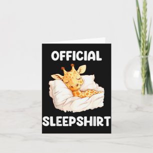 Sleepshirt Sleeng Giraffe Animal Lovers Pajama Card