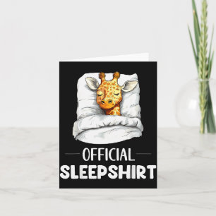Sleepshirt Sleeng Giraffe Animal Lovers Pajama Card