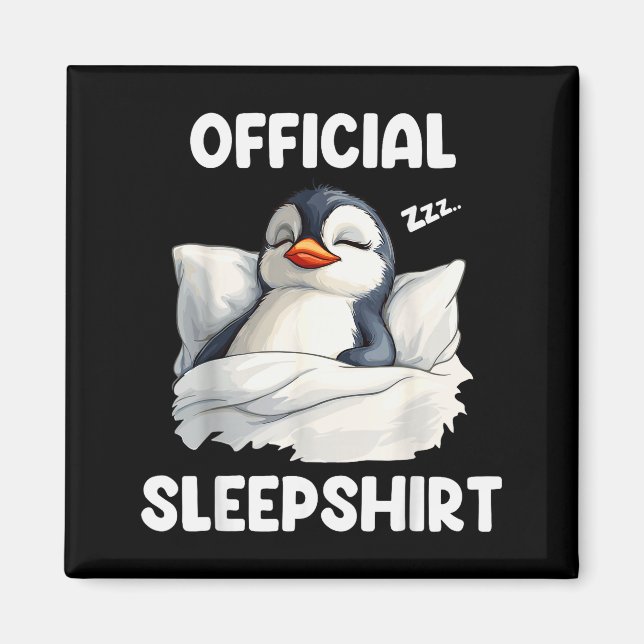 Sleepshirt Sleeng Penguin Animal Lovers Pajama  Magnet (Front)