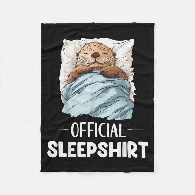 Sleepshirt Sleeng Sea Otter Animal Lovers Pajama  Fleece Blanket (Front)