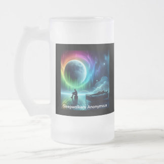 Sleepwalkers Anonymous Frosted Beer Glass Frosted Glass Beer Mug