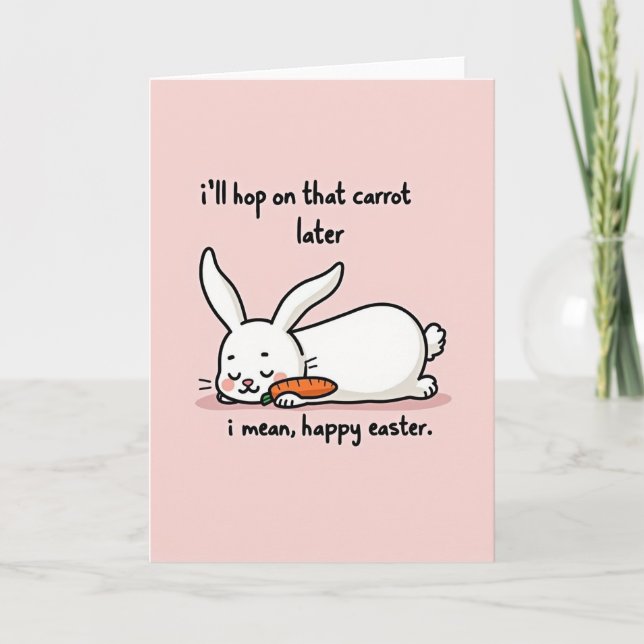 Sleepy Animal Easter Card (Front)