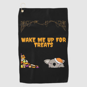 Sleepy animal ready for Halloween treats! Classic Golf Towel