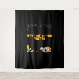 Sleepy animal ready for Halloween treats! Classic Tapestry