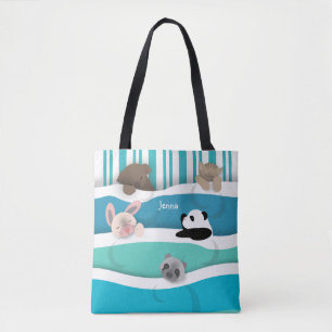 Sleepy Animals Tote Bag