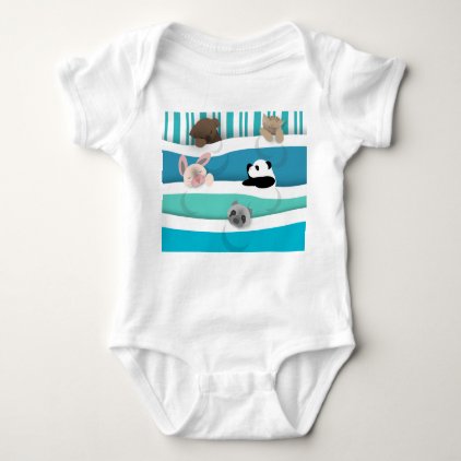 Sleepy Baby Animals Baby Bodysuit