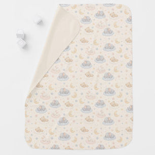 Sleepy Baby Animals Seamless Pattern - Moon Stars Blanket