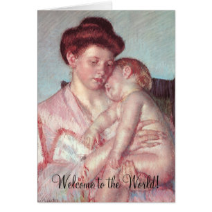 Sleepy Baby by Mary Cassatt, Welcome to the World! Cards