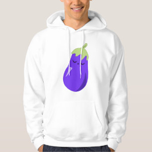 Sleepy Baby Eggplant Hoodie