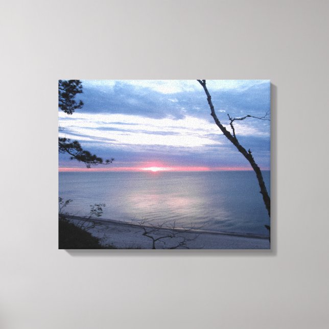 Sleepy Beach sunset Canvas Print (Front)