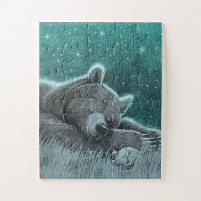 Sleepy Bear and Mouse Puzzle (Vertical)